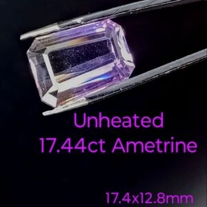 Natural Untreated & Unheated 17.44ct Fancy Cut Ametrine